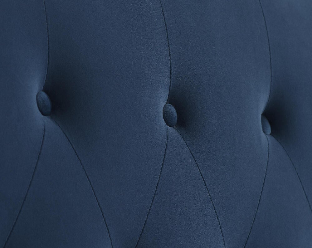 Brompton Midnight Blue Fabric Bed Headboard Image