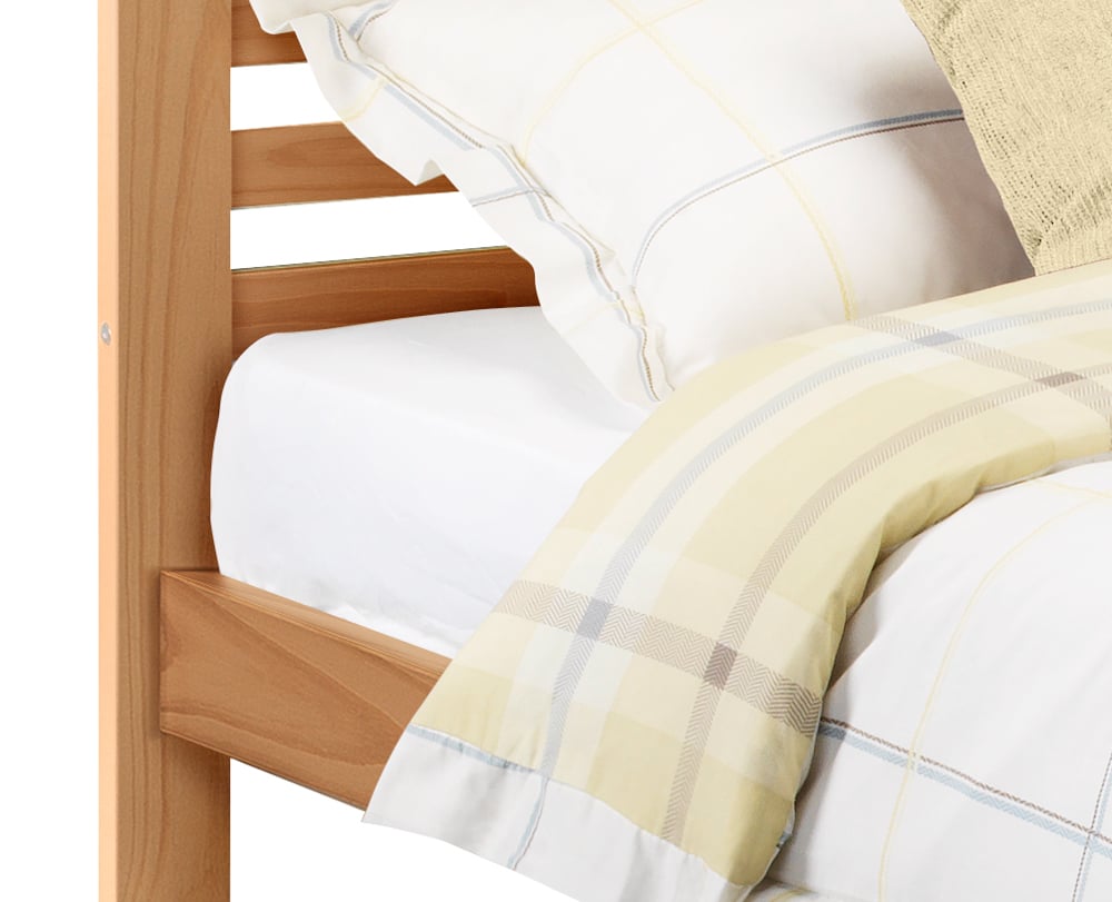 Slocum Antique Solid Pine Wooden Bed Slats Close-Up