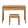 Curve Oak 2 Drawer Wooden Dressing Table and Stool