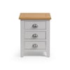 Richmond Grey and Oak 3 Drawer Wooden Bedside Table