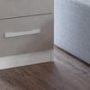 Lynx White and Grey 3 Drawer Bedside Table