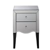 Palermo Mirrored 2 Drawer Bedside Table