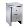 Seville Mirrored 2 Drawer Bedside Table