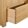 Curve Oak 3 Drawer Wooden Bedside Table