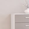 Lynx White and Grey 5 Drawer Chest