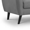 Monza Grey Fabric 3 Seater Sofa