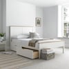 Vigo White and Oak Wooden Bed