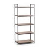 Tribeca Oak Wooden and Metal Tall Bookcase