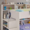 Bibop White Wooden Bunk Bed with Underbed Trundle