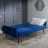 Afina Blue Velvet Fabric Sofa Bed