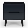 Alicia Grey 2 Drawer Wooden Bedside Table