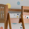 American Pine Wooden Triple Sleeper Bunk Bed Frame - 3ft Single Top and 4ft Small Double Bottom