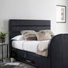 Annecy Black Leather Ottoman Media Electric TV Bed