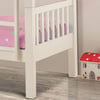 Barcelona Stone White Finish Solid Pine Wooden Bunk Bed