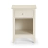 Cameo Stone White 1 Drawer Bedside Table