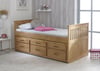 Captains Waxed Pine Wooden Guest Bed