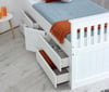 Captains White Wooden Storage Bed