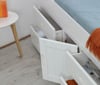 Captains White Wooden Storage Bed