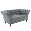 Chester Grey Fabric 2 Seater Sofa