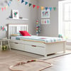 Chester Solo White and Oak Wooden Bed