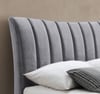 Clover Grey Velvet Fabric Bed