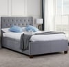 Cologne Grey Fabric Ottoman Storage Bed