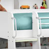 Domino White Wooden and Metal Kids Storage Bunk Bed