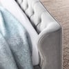Downton Grey Velvet Fabric 2 Drawer Storage Bed