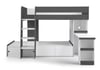 Eclipse Grey and White Wooden Storage Bunk Bed