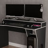 Enzo Black and Silver Wooden Gaming Desk