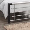 Faro Black and Silver Finish Metal Bed