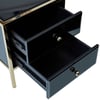 Fenwick Black and Gold 2 Drawer Bedside Table