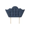Florence Buttoned Midnight Blue Fabric Headboard