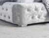 Grande Steel Crushed Velvet Fabric Bed