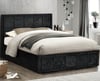 Hannover Black Velvet Fabric Bed