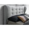 Harper Dove Grey Fabric Winged Bed