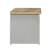 Highgate Grey and Oak Wooden 1 Drawer Lamp Table