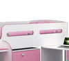 Kimbo Pink and White Mid Sleeper Cabin Bed