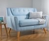 Lambeth 2 Seater Duck Egg Blue Fabric Sofa