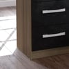 Lynx 3 Drawer Bedside Table Walnut and Black