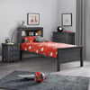 Maine Anthracite Wooden Bookcase Bed 