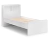 Manhattan Gloss White Wooden Bookcase Bed