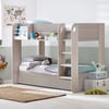 Mars Grey Oak Wooden Bunk Bed with Underbed Trundle