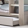 Mars Grey Oak Wooden Bunk Bed with Underbed Trundle