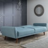 Monza Blue Fabric 3 Seater Sofa Bed