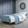 Monza Blue Fabric 3 Seater Sofa Bed