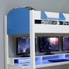 Noah White and Blue Wooden Gaming High Sleeper