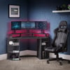 Orbit Grey Wooden Corner Gaming Desk
