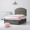 Dudley Lined Slate Grey Fabric Divan Bed