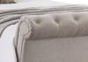 Ravello Mink Coloured Chenille Fabric Scroll Sleigh Bed